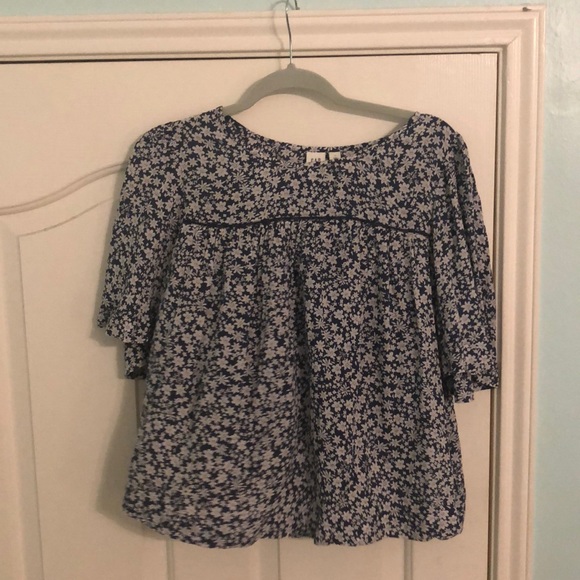 GAP navy blue and white blouse - Picture 1 of 1